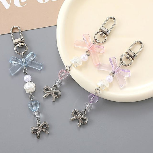 Faux Pearl Phone Bow Charm