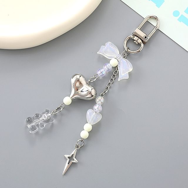 Phone Bow Bear Heart Charm