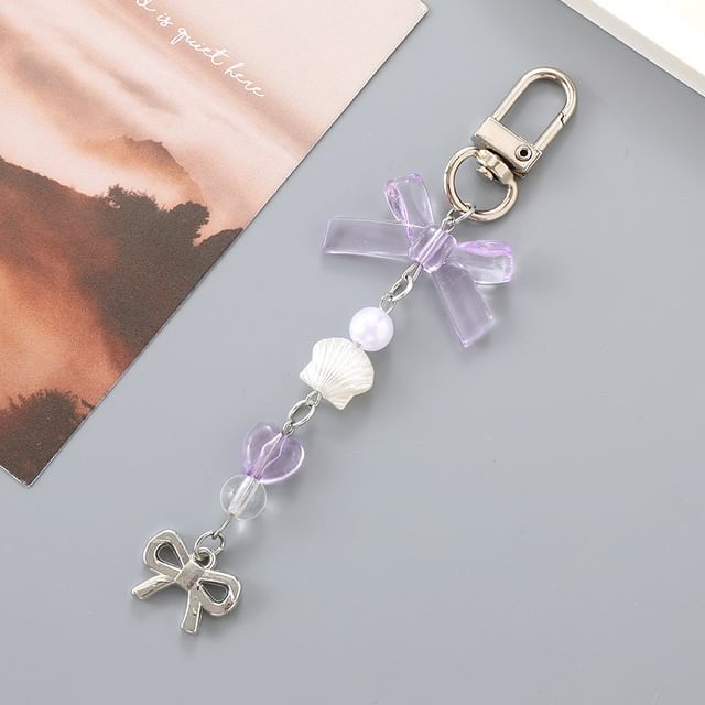 Faux Pearl Phone Bow Charm
