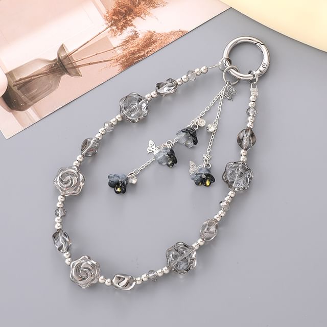 Strap Phone Floral Bead