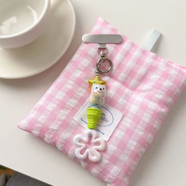 Cream Ice Pad Floral Lanyard Phone Charm Designs) with (Various