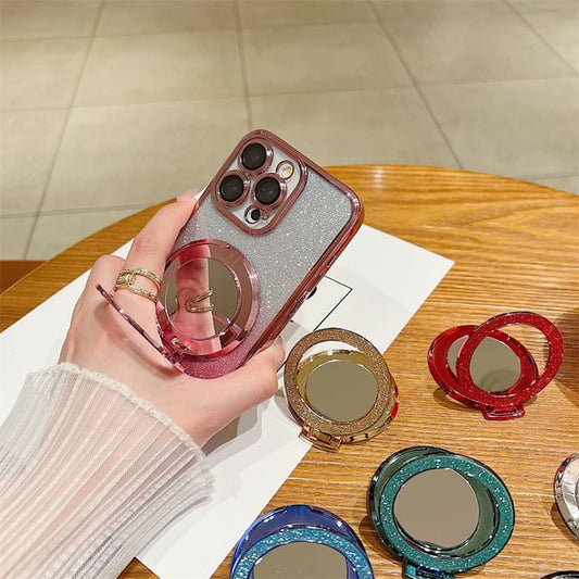 Glitter Phone Stand Magnetic with Mirror