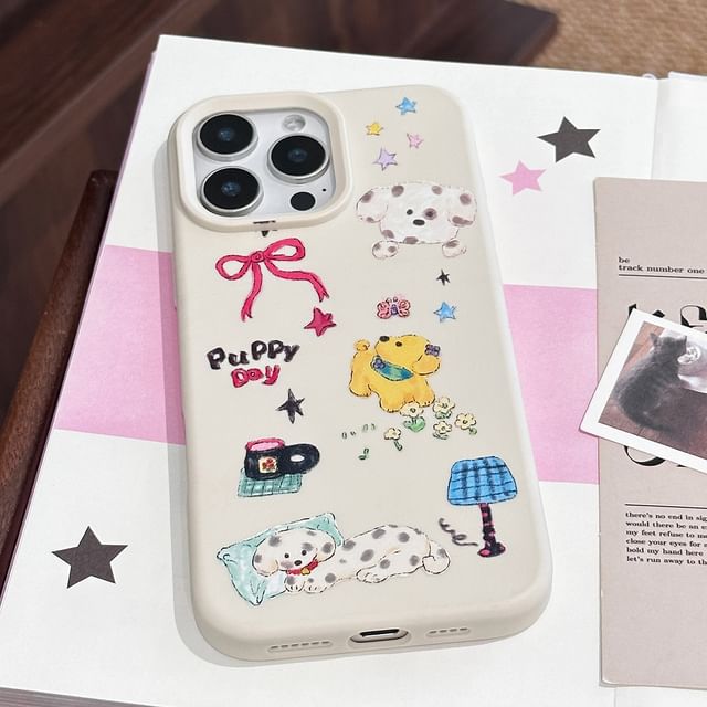 Cartoon Case Phone Dog Print