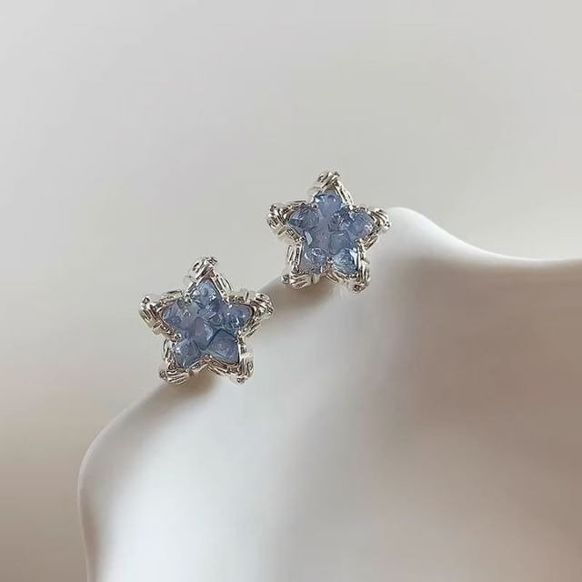 Earring Alloy Faux Star Stud Crystal