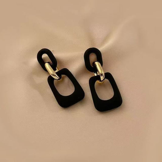 Acrylic Alloy Dangle Geometric Earring
