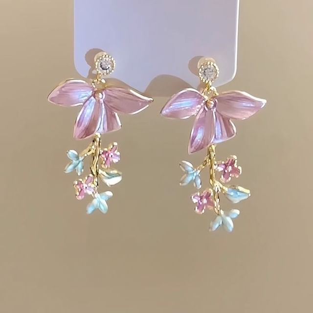 Alloy Earring Dangle Floral