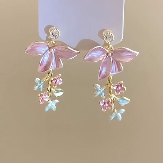 Alloy Earring Dangle Floral