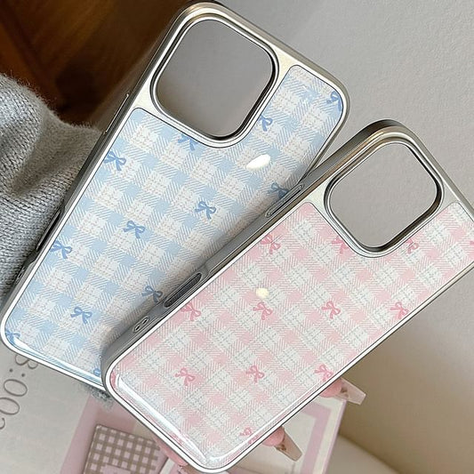 Bow Case Plaid Phone