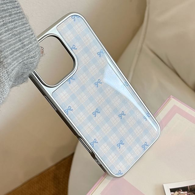 Bow Case Plaid Phone