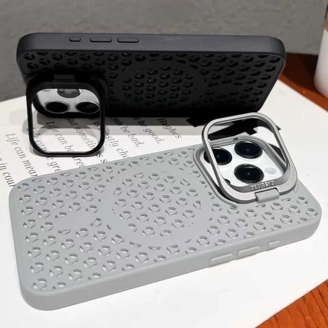 MagSafe) Case with Phone Magnetic Plain (Compatible Perforated