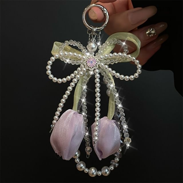Pearl Phone Lanyard Pad Faux with