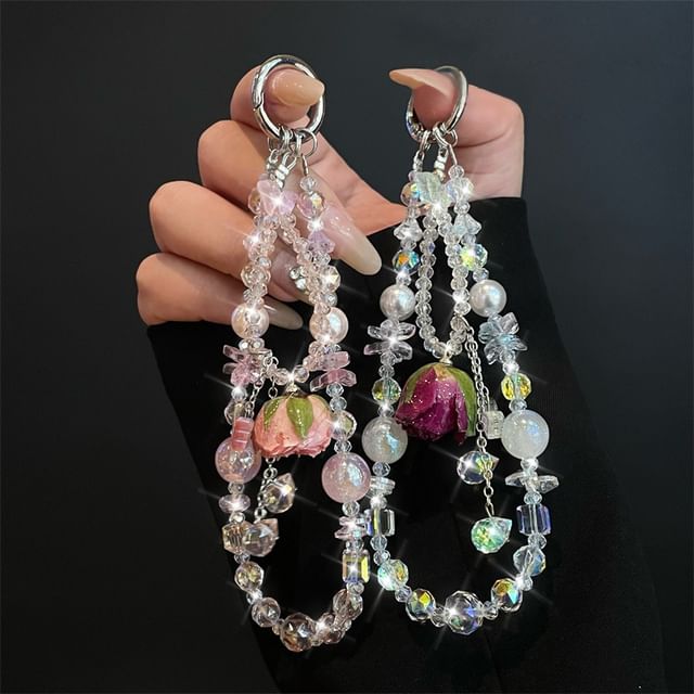 Beaded Lanyard Phone Pad with