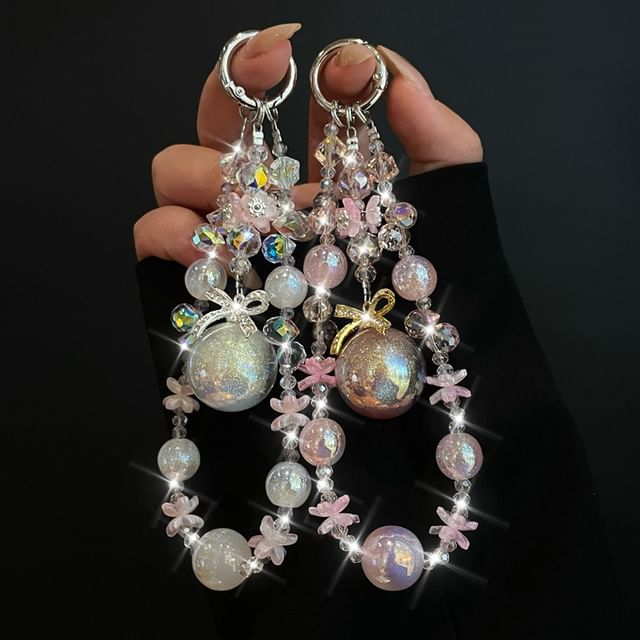 Pad Lanyard with Pearl Phone Faux