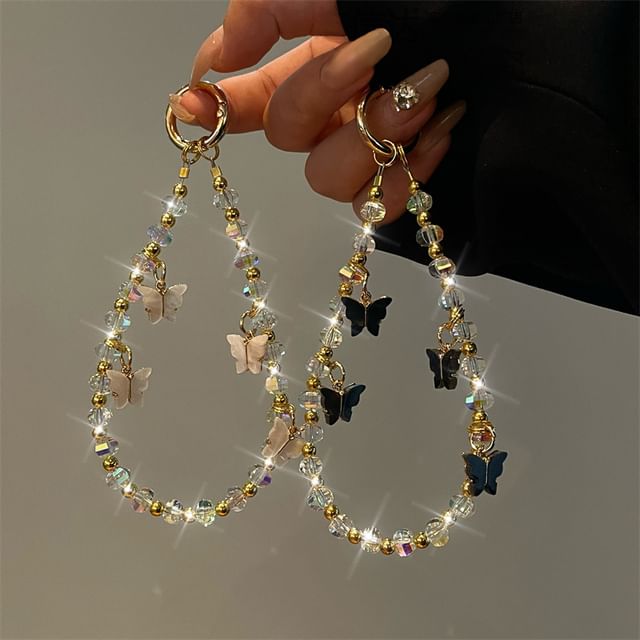 Phone Lanyard Beaded Butterfly