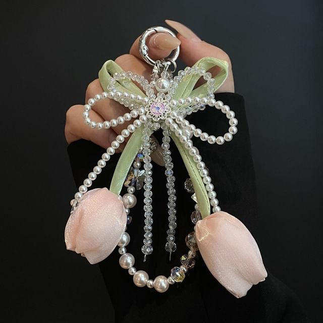 Pearl Phone Lanyard Pad Faux with