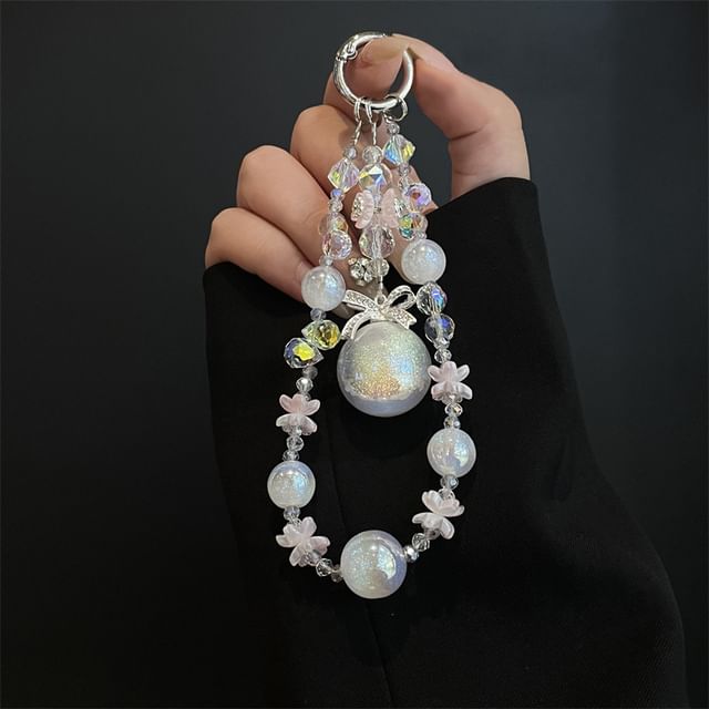 Pad Lanyard with Pearl Phone Faux