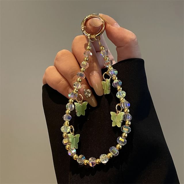 Phone Lanyard Beaded Butterfly
