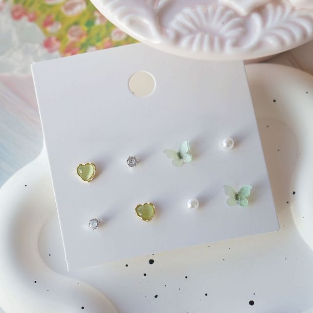 Set Stud Earring Butterfly