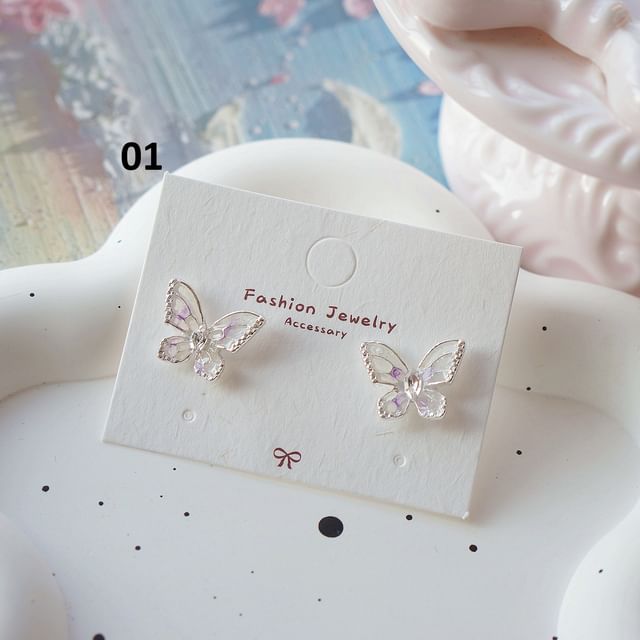 Butterfly On Dangle Clip / Earring