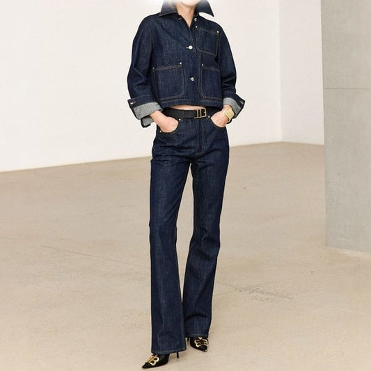 Mid Rise Washed Bootcut Jeans