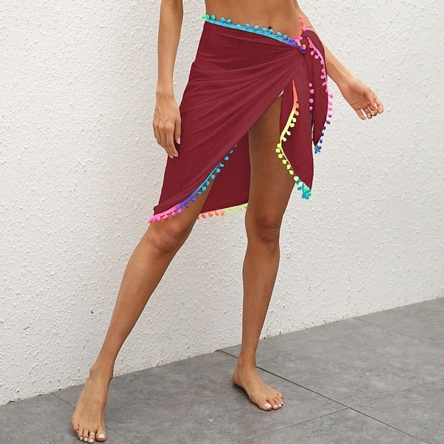 Women's Swimwear Swim Dress wrap Skirt Swimsuit UV