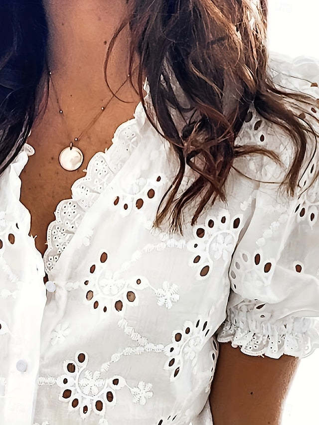 Women's Blouse Summer Shirt Casual Shirt Button Up Shirt