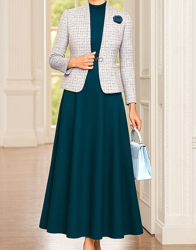 Sets Bride the of Elegant Dress Formal Mother Two Piece