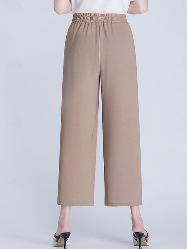 Women's Wide Leg Trousers Casual Pants Vacation Fashion