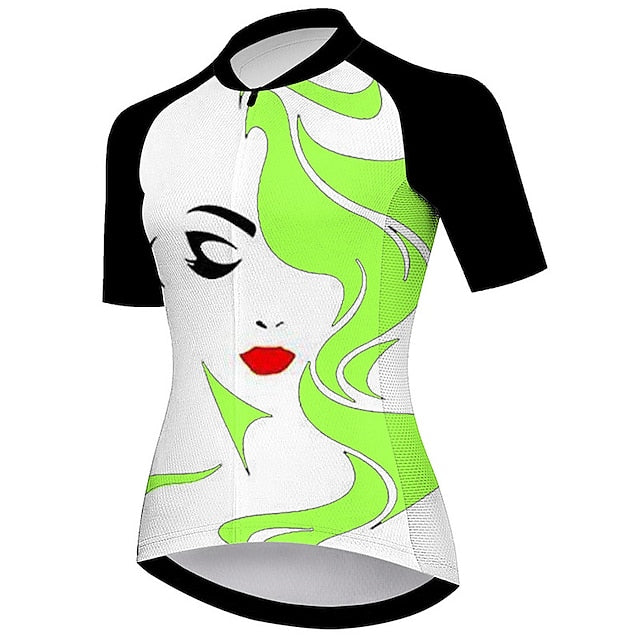 Women's Cycling Jersey Graphic Short Sleeve Bike Jersey Top