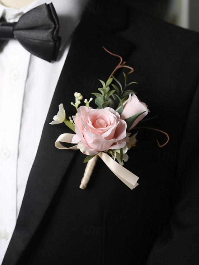 Elegant – Wedding and Wrist Artificial Corsage Boutonniere
