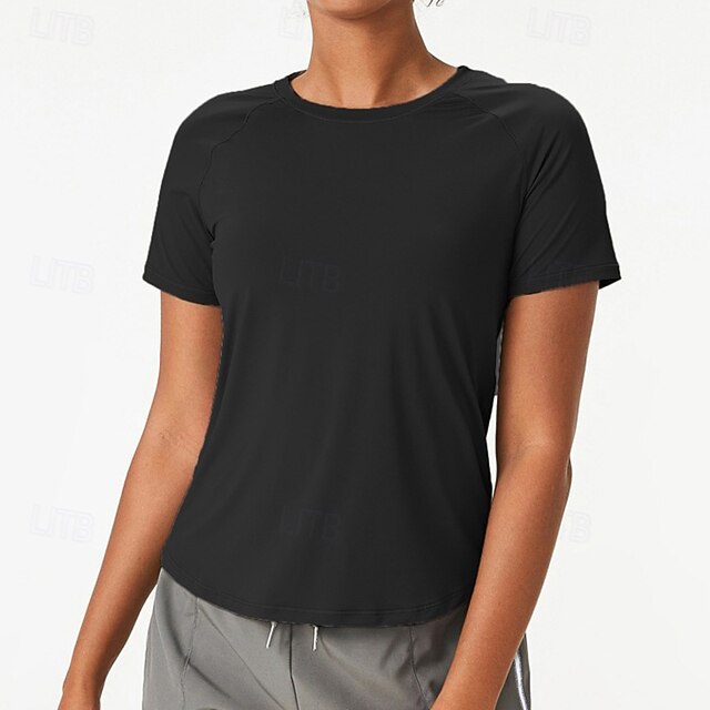 Women's Gym Shirt Running Shirt Mesh Short Sleeve Top
