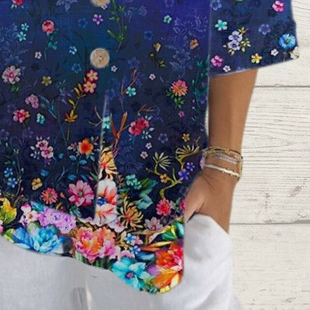 Women's Shirt Summer Tops Print Floral Graphic Classic