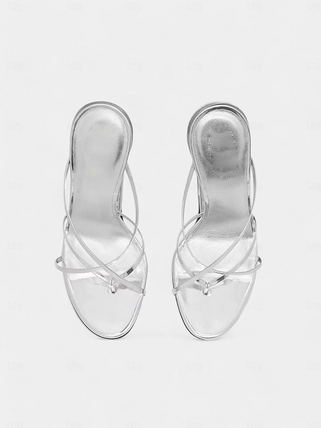 Gold Sculpted - Flat Heel Sandals Design with Unique Metallic