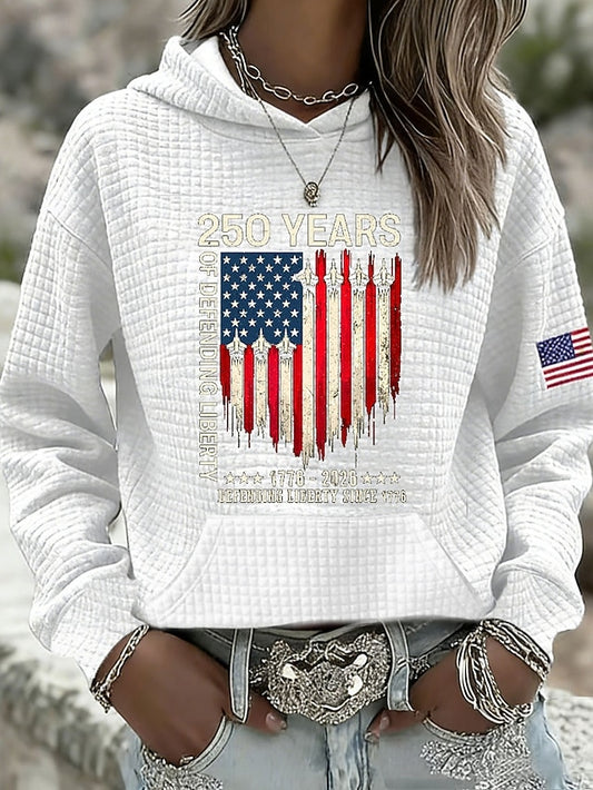 Independence Day Patriotic Shirt Women's Pullover Hoodie