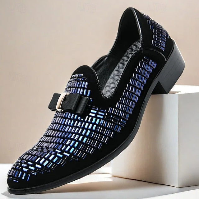 – Prom Monk Silver Elegant Strap Men's and Woven Loafers