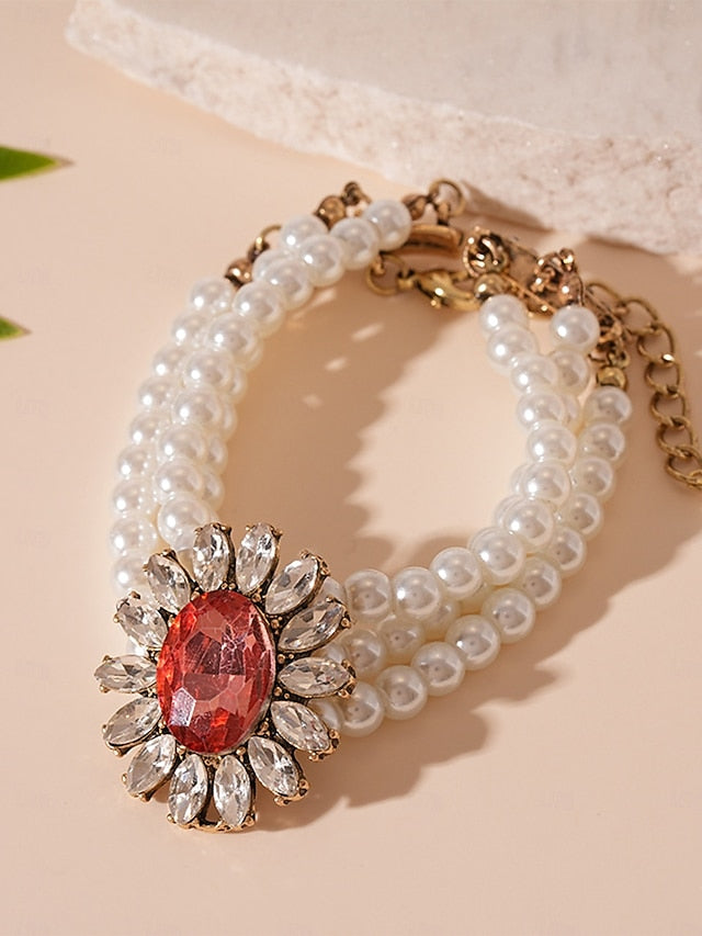 Women's Set Pearl Jewelry Earrings with