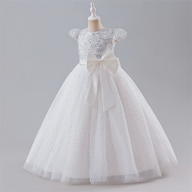 Dress Kids Party Color Block Girl Girls' Flower