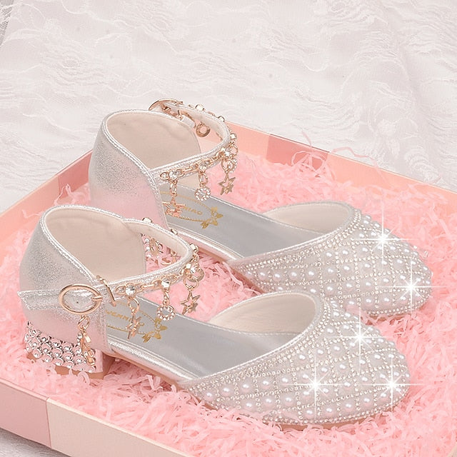 Shoes Heels Girls' Daily PU Heel Glitters Leather