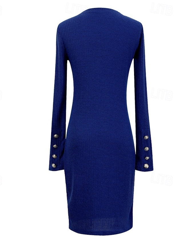 Women's Mini Dress Black Dress Cocktail Dress Sheath Dress