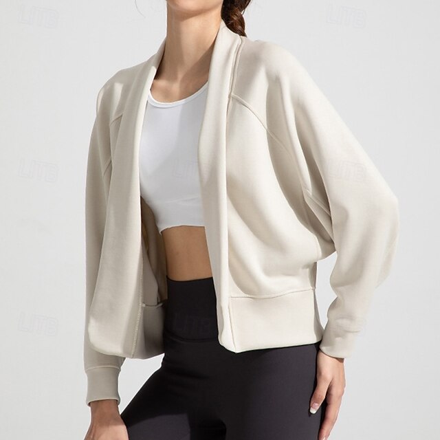 Women's Workout Cardigan Yoga Shawl Breathable Tencel Long