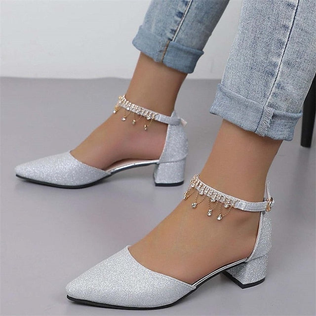 Elegant Women's Wedding Shoes Bridesmaid Pumps Bridal