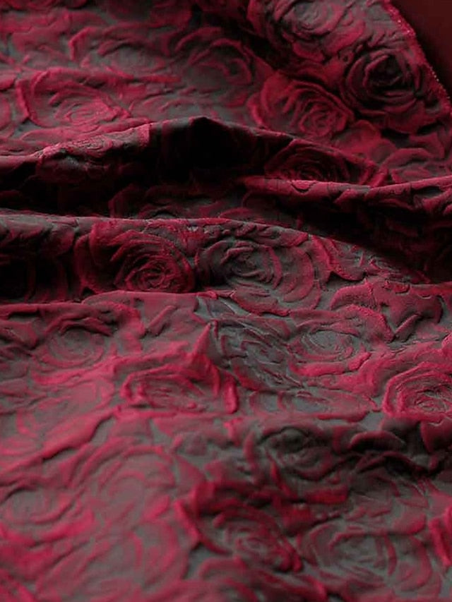 Elegant Evening Mother Jacquard of Bride Gown A-Line Red the