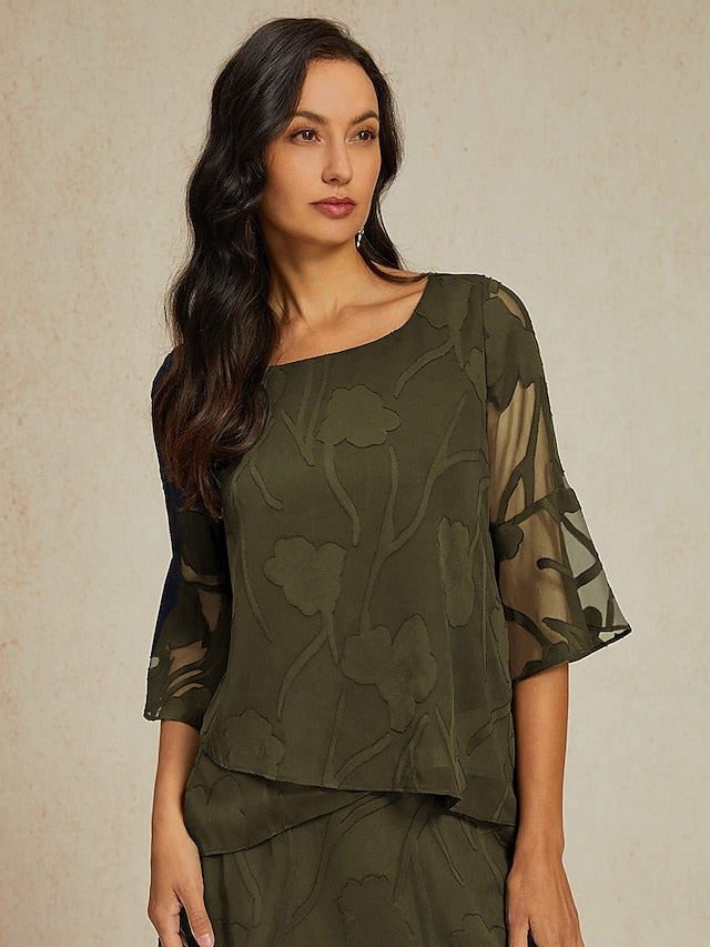 Women's Lace Shirt Blouse Dressy Tops Chiffon Tops