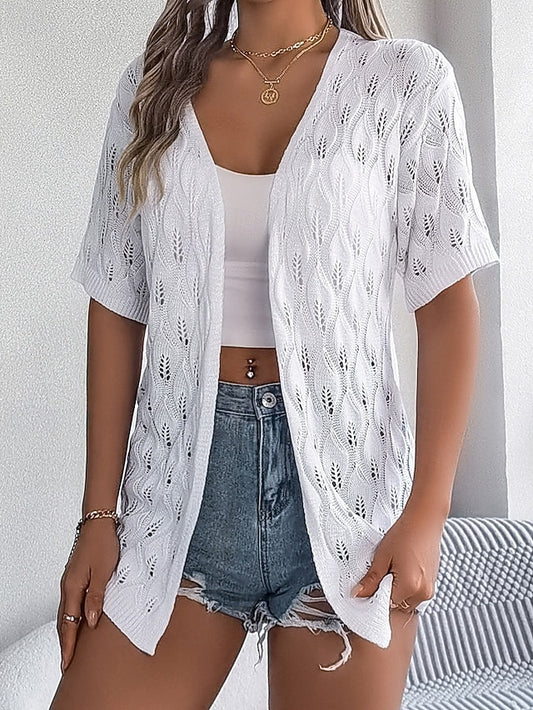 Women's Tunic Summer Tops Blouse Eyelet top Eyelet Plain