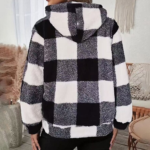 Women's Fleece Jacket Winter Coat Thick Warm Zip Up Long