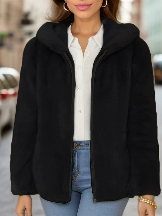 Warm Jacket Pocket Comfortable Zipper Casual Women's