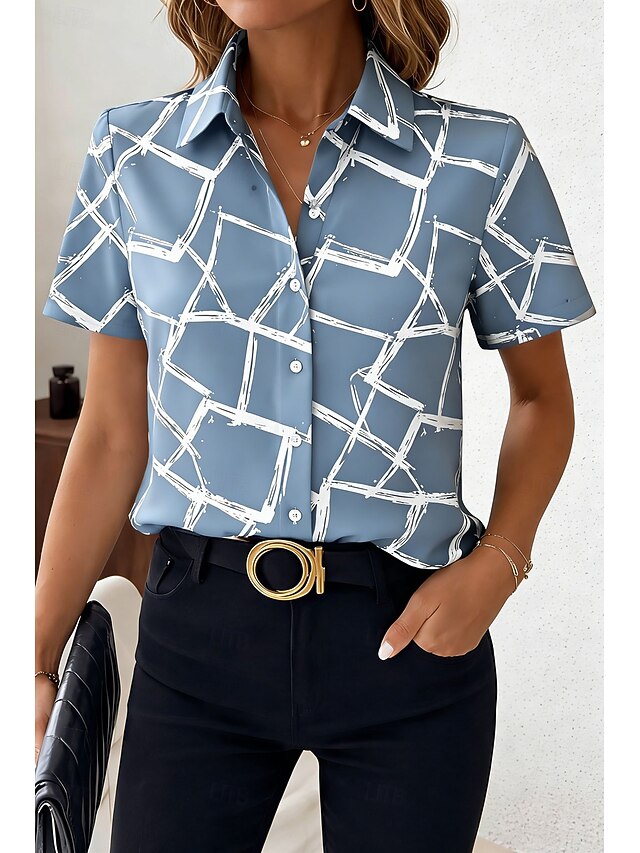 Women's Shirt Graphic Striped Abstract Vintage Tropical