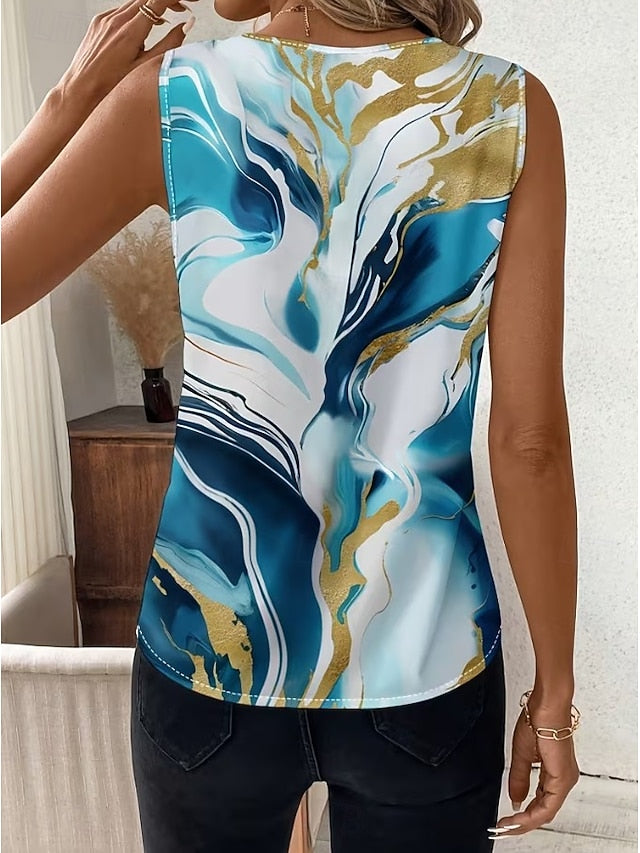 Women's Tank Top Graphic Geometric Abstract Elegant Vintage