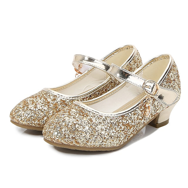 Heel - Girls' Low Shoes Glitter Jane Mary Sparkly