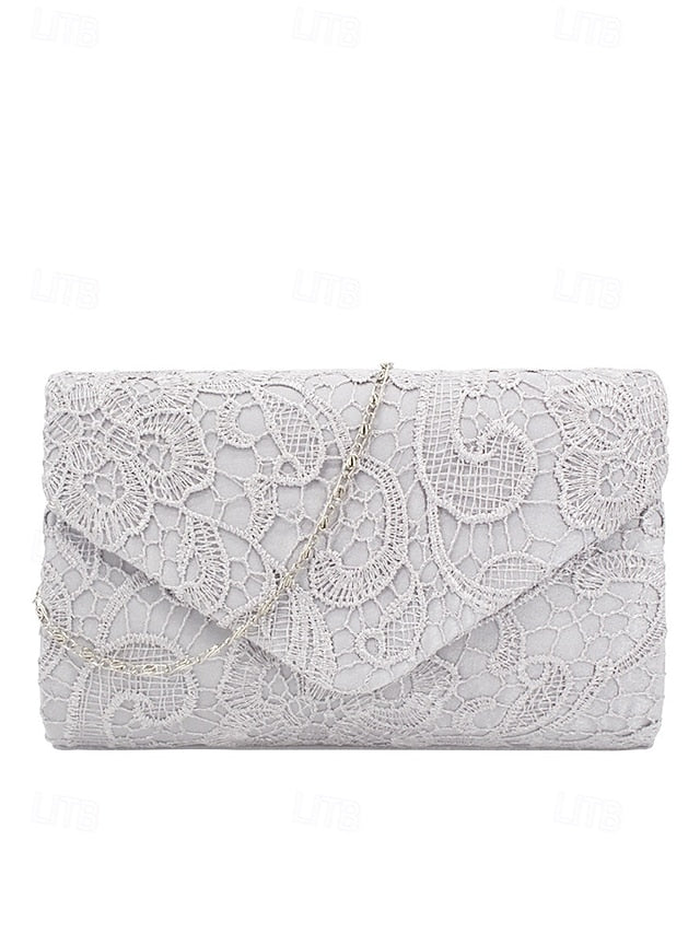 Clutch Bag with Lace Women's Evening Chain Strap